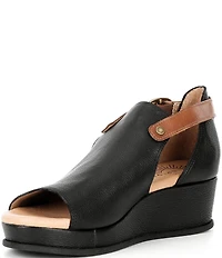 Brioso Lina Leather Closed Back Wedge Shooties