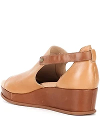 Brioso Lina Leather Closed Back Wedge Shooties