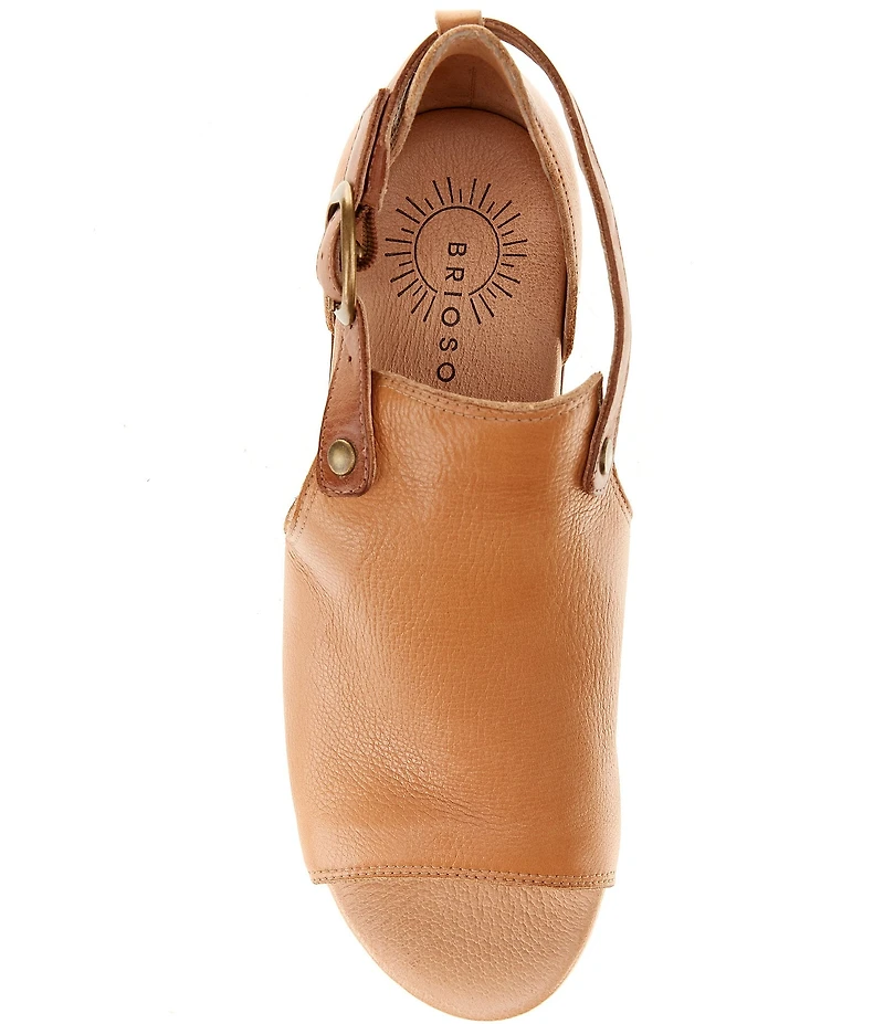 Brioso Lina Leather Closed Back Wedge Shooties