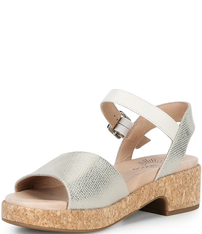 Brioso Maisie Embossed Leather Sandals