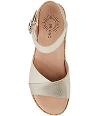 Brioso Maisie Embossed Leather Sandals