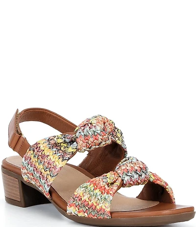 Brioso Maya Double Knot Woven Fabric Sandals