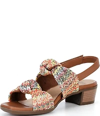 Brioso Maya Double Knot Woven Fabric Sandals