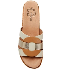 Brioso Meadow Leather Triple Banded Mules