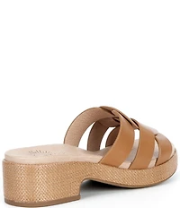 Brioso Meadow Leather Triple Banded Mules