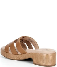 Brioso Meadow Leather Triple Banded Mules