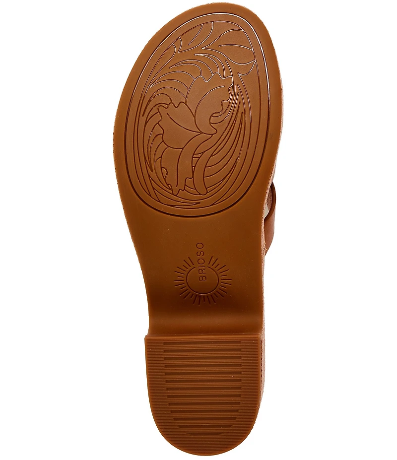Brioso Meadow Leather Triple Banded Mules