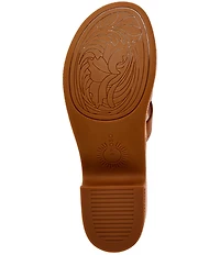 Brioso Meadow Leather Triple Banded Mules