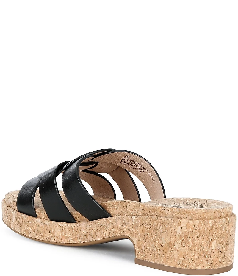 Brioso Meadow Leather Triple Banded Mules