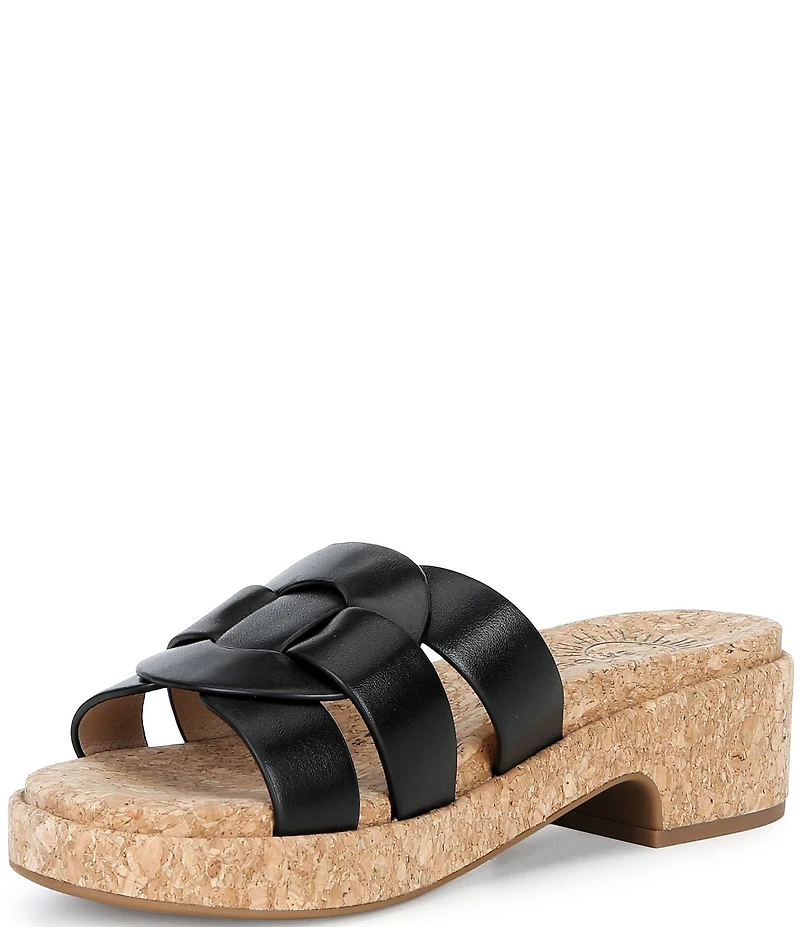 Brioso Meadow Leather Triple Banded Mules