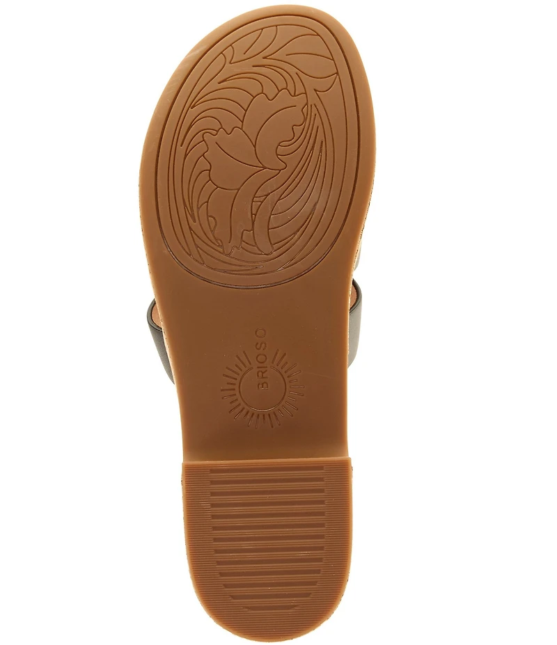 Brioso Meadow Leather Triple Banded Mules