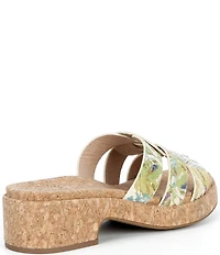 Brioso Meadow Leather Triple Banded Mules
