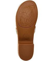 Brioso Meadow Leather Triple Banded Mules