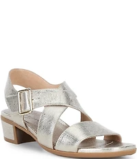 Brioso Melina Metallic Leather Xband Sandals