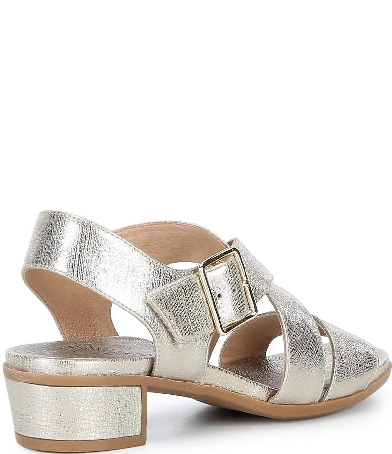 Brioso Melina Metallic Leather Xband Sandals