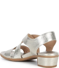 Brioso Melina Metallic Leather Xband Sandals