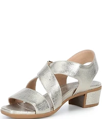 Brioso Melina Metallic Leather Xband Sandals