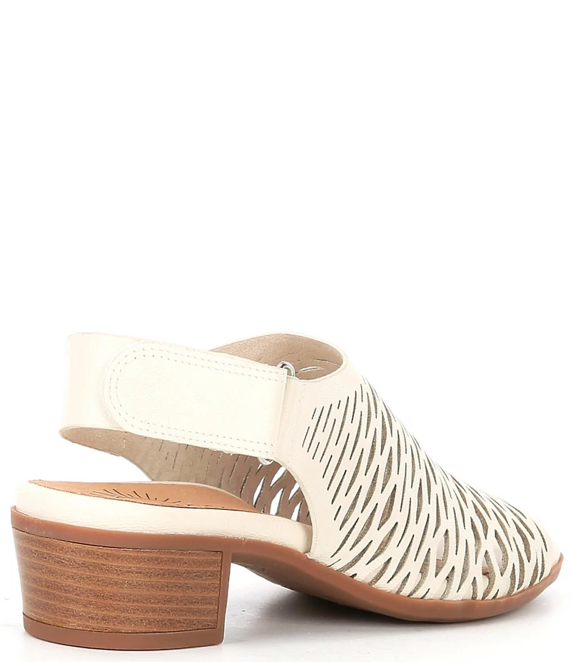 Brioso Mercer Perforated Webbed Leather Sandals