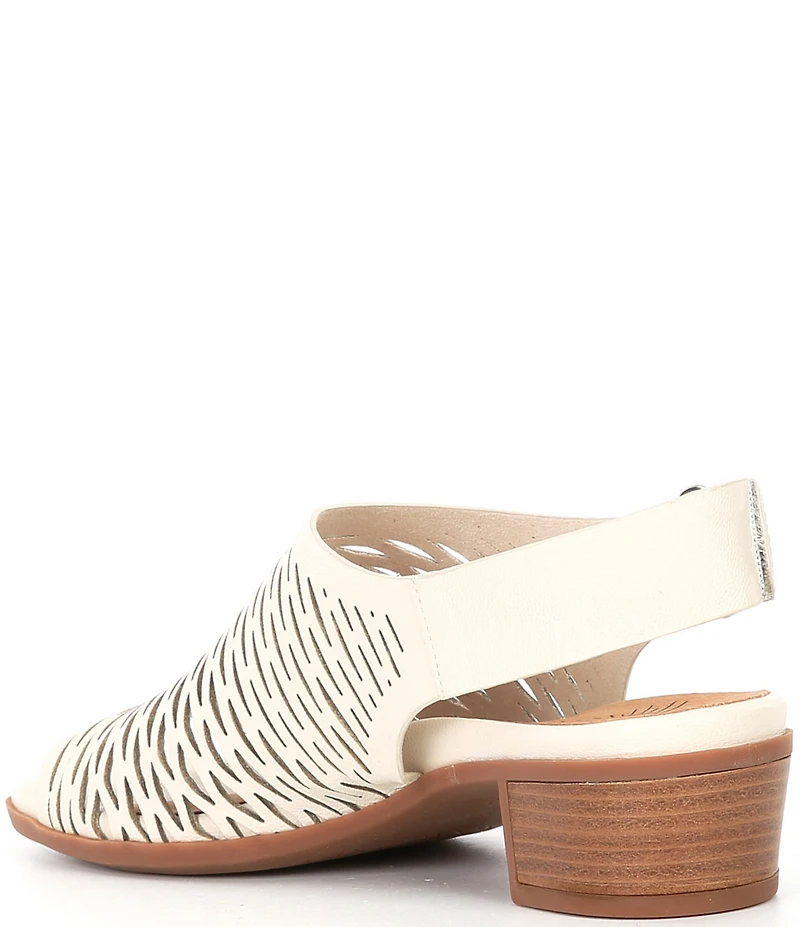 Brioso Mercer Perforated Webbed Leather Sandals