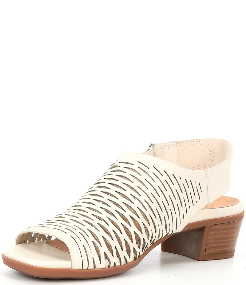 Brioso Mercer Perforated Webbed Leather Sandals