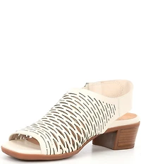 Brioso Mercer Perforated Webbed Leather Sandals