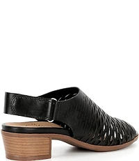 Brioso Mercer Perforated Webbed Leather Sandals