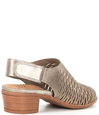 Brioso Mercer Perforated Webbed Leather Sandals