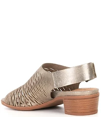 Brioso Mercer Perforated Webbed Leather Sandals