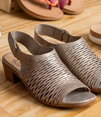 Brioso Mercer Perforated Webbed Leather Sandals
