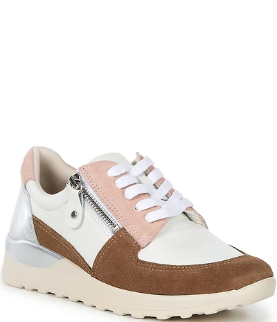 Brioso Mimi Leather Zip Sneakers