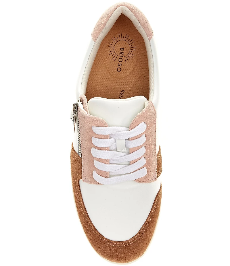 Brioso Mimi Leather Zip Sneakers