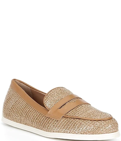 Brioso Monique Raffia Penny Loafers