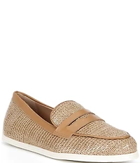 Brioso Monique Raffia Penny Loafers
