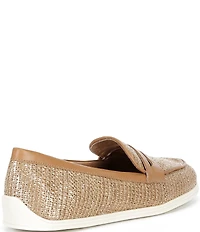 Brioso Monique Raffia Penny Loafers