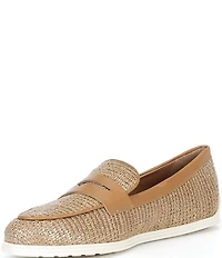 Brioso Monique Raffia Penny Loafers