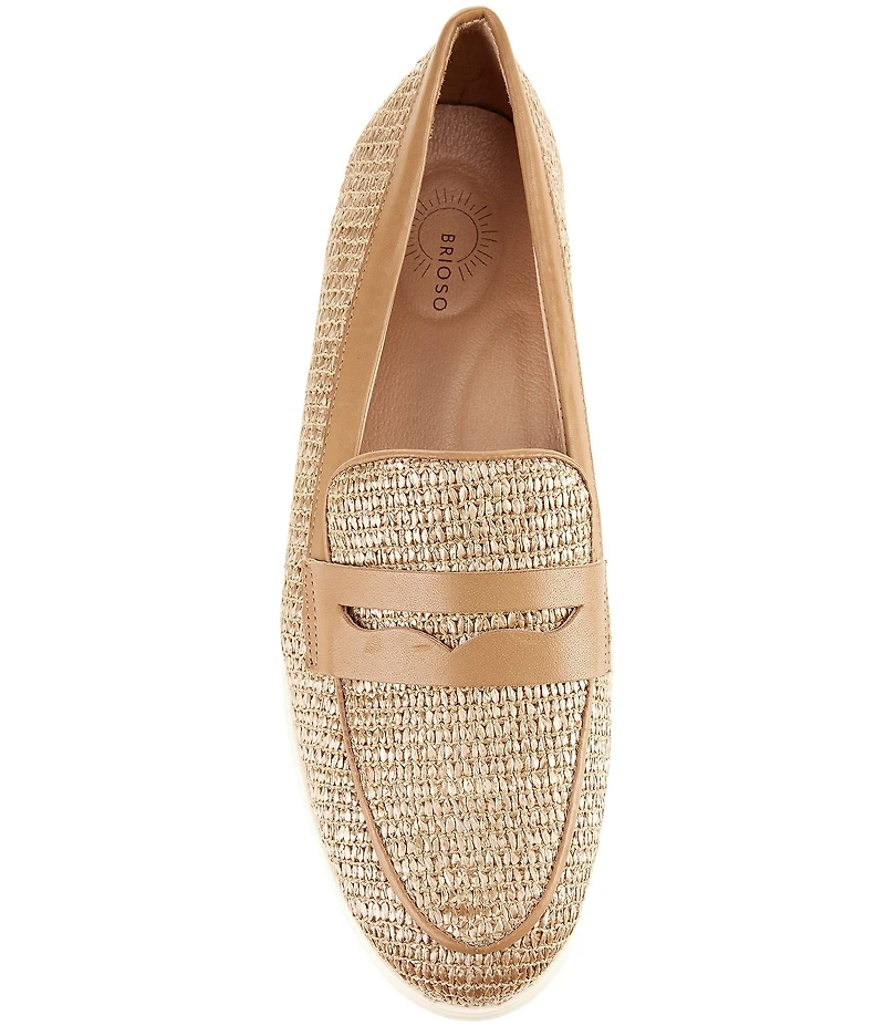 Brioso Monique Raffia Penny Loafers
