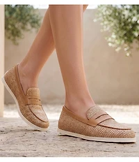 Brioso Monique Raffia Penny Loafers