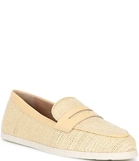 Brioso Monique Raffia Penny Loafers