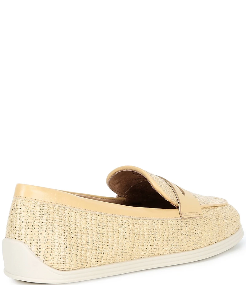 Brioso Monique Raffia Penny Loafers
