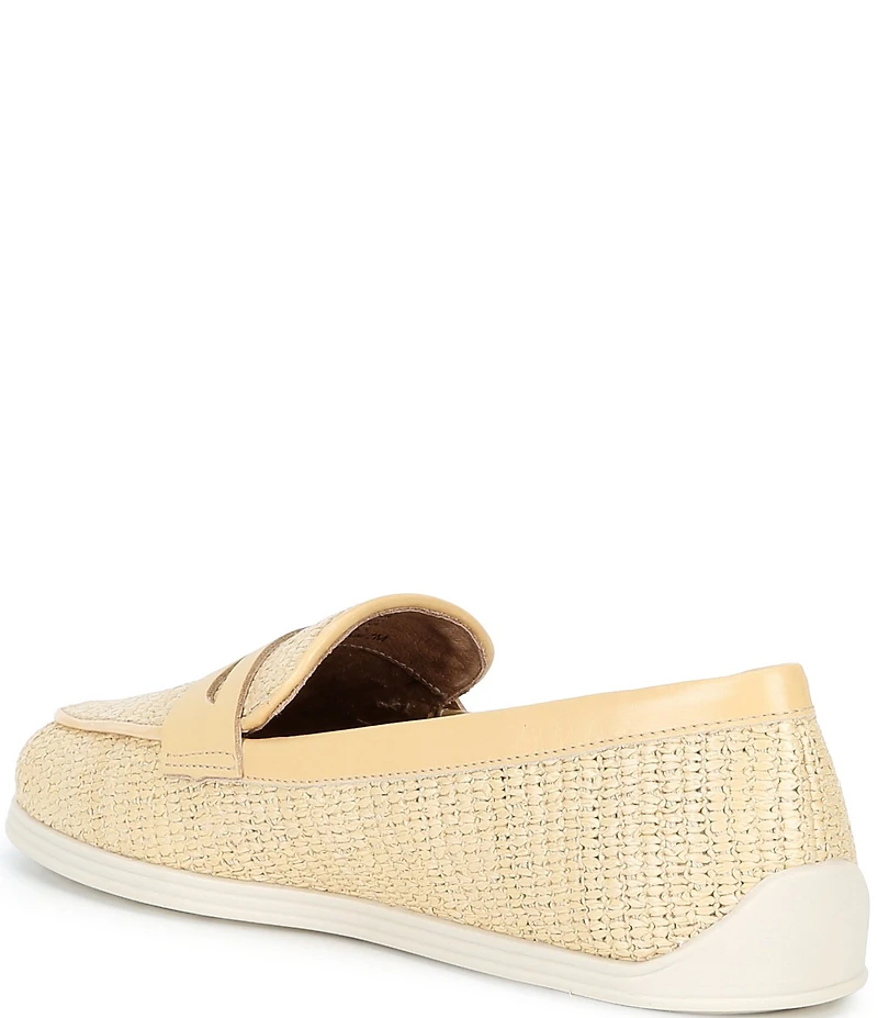 Brioso Monique Raffia Penny Loafers