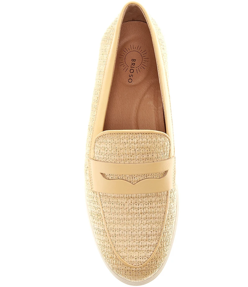 Brioso Monique Raffia Penny Loafers