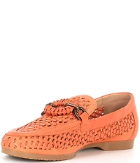 Brioso Presley Woven Leather Ornamented Loafers