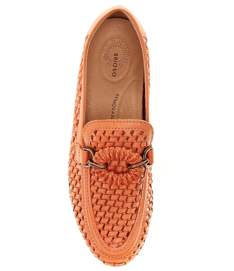 Brioso Presley Woven Leather Ornamented Loafers
