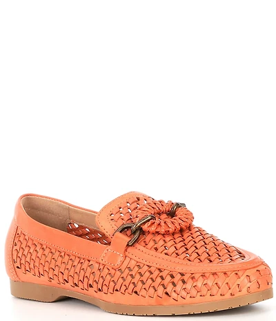 Brioso Presley Woven Leather Ornamented Loafers