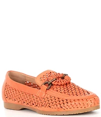 Brioso Presley Woven Leather Ornamented Loafers