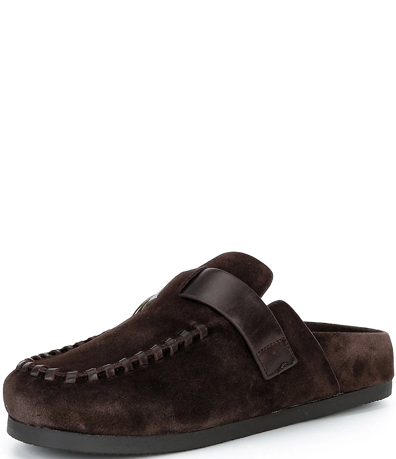 Brioso Seth Suede Slip-On Mules