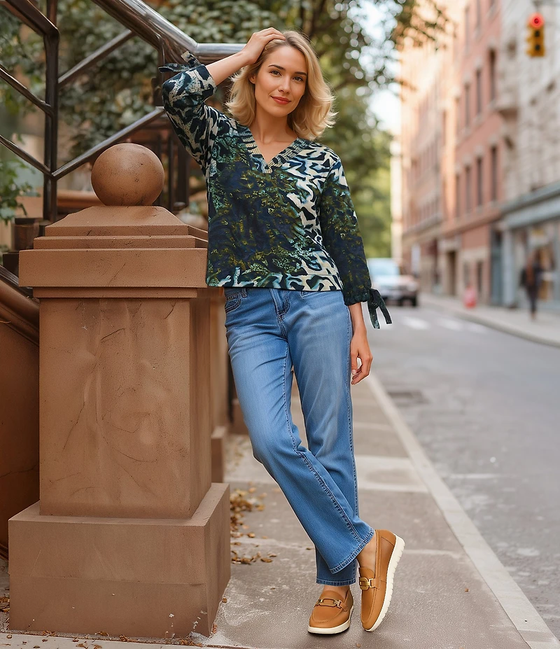 Brioso Shaye Leather Hardware Detail EVA Loafers