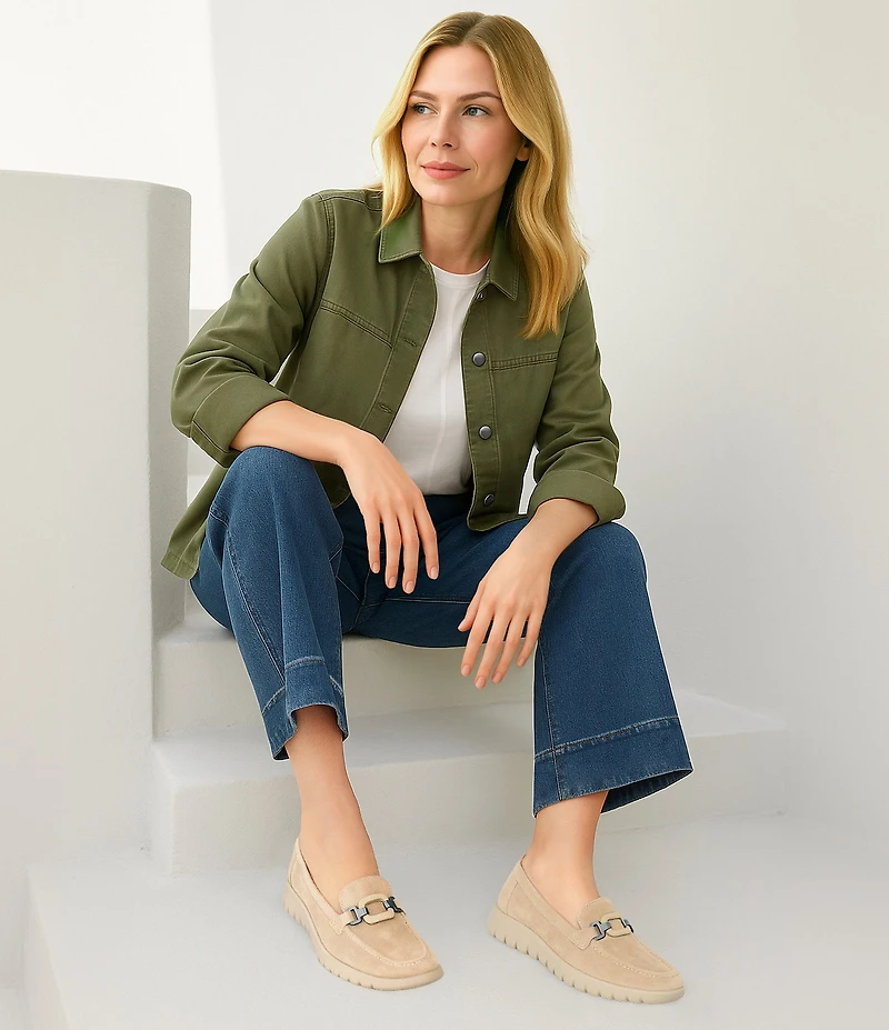 Brioso Shaye Suede Hardware EVA Loafers