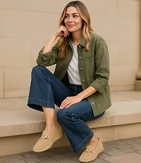 Brioso Shaye Suede Hardware EVA Loafers