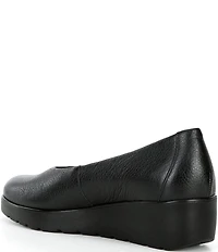 Brioso Waverly Leather Sweetheart Wedge Pumps